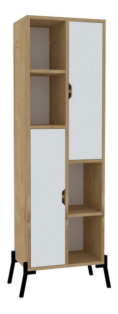 Regál Nasili (dub zafírový + biela) 