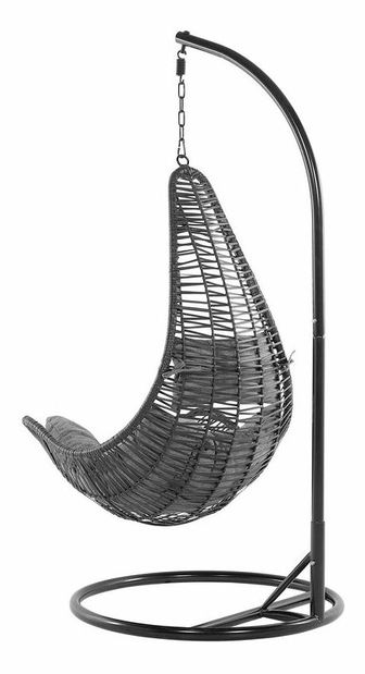 Závesné kreslo so stojanom ATRIO (čierna)