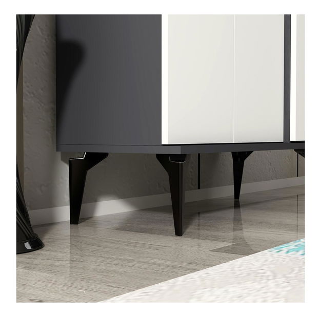 Cipőtároló (cipősszekrény) Vipapo 10 (antracit + fehér)