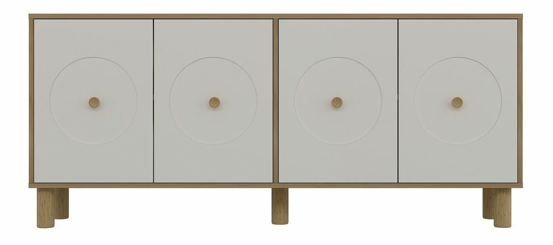 Komoda Deneris (dub zafírový + biela)