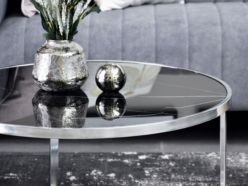 Konferenčný stolík Natol (čierna + chrómová)