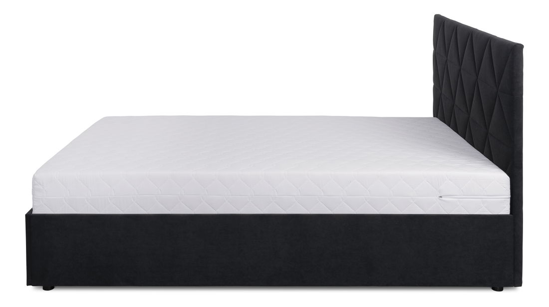 Franciaágy 160 cm Botones (fekete) (ágyráccsal)