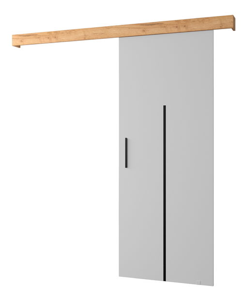 Posuvné dvere 90 cm Sharlene X (biela matná + craft zlatý + čierna)