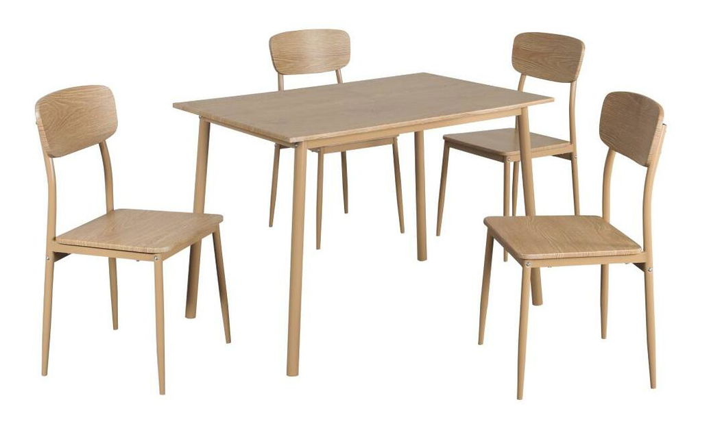 Set mobilier sufragerie Lenin (stejar natural) (pentru 4 persoane)