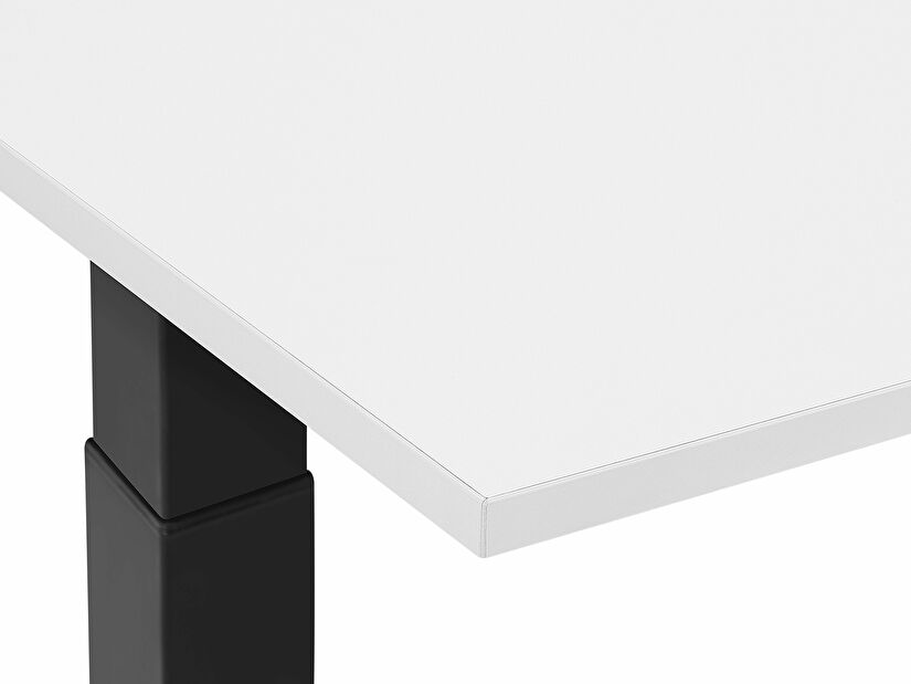 Písací stôl DESIRA II (180x80 cm) (biela + čierna) (el. nastaviteľný)