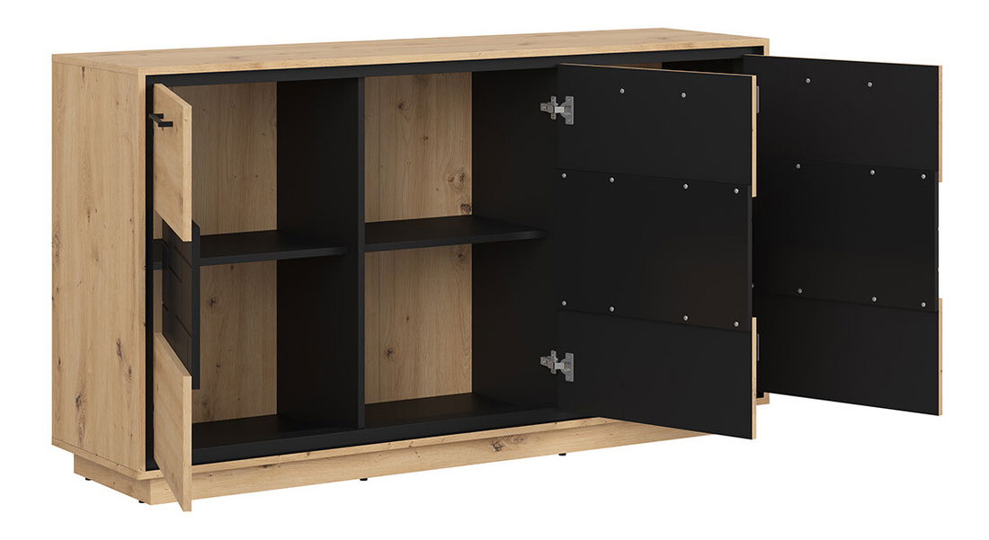 ormarić Pont KOM3D (hrast artisan + crna mat)