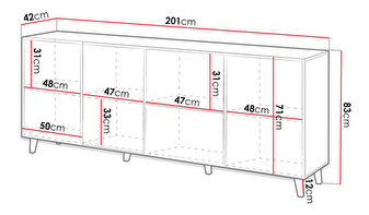 Skrinka 200 Tilda (Antracit)