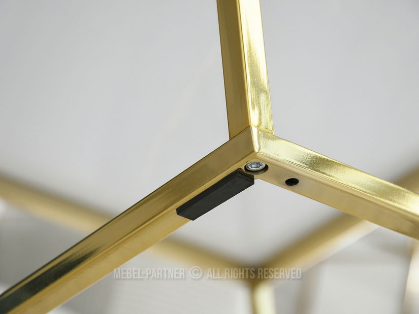 Konferenčný stolík Bella M (biely mramor + zlatá)