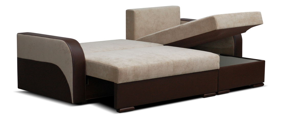 Rohová sedačka Famo (cyklaménová + čierna) (P)