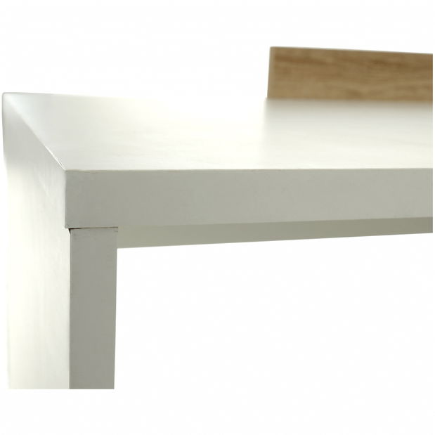 Masă PC de colț Teny (Alb + Stejar sonoma)