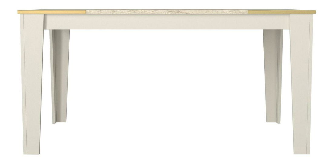 Masă sufragerie Veya 2 (pentru 6 persoane) (Travertin + Nisipiu) 