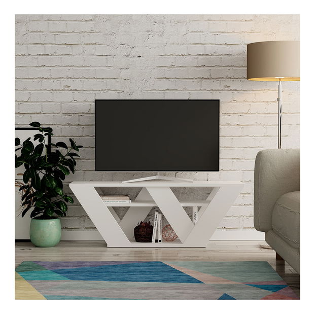 TV asztal Parvati (fehér)
