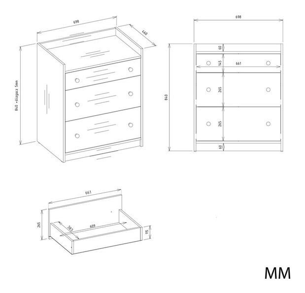 Komoda Houstossa 1 (biela)