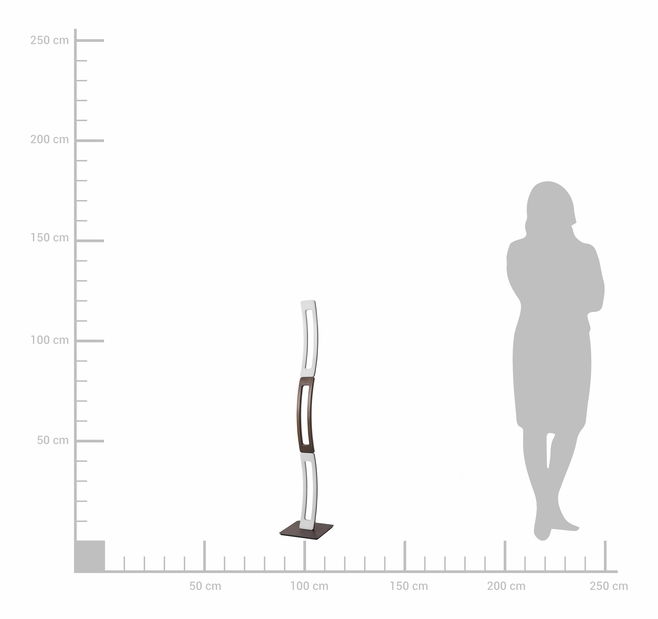 Stojanové svietidlo Deloraine (hnedá)