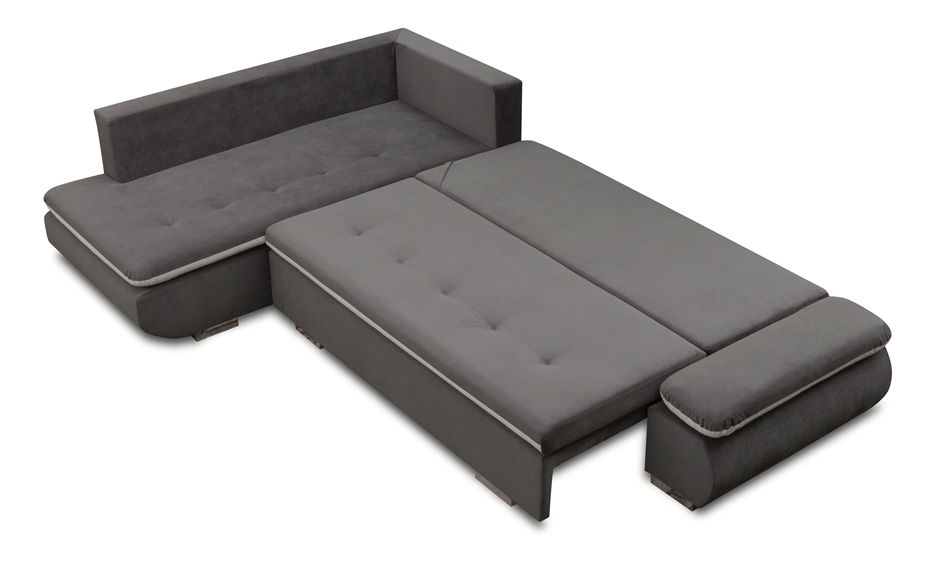 Sarok kanapé Artamo (kék + fehér) (B)