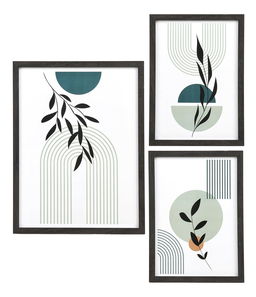 3 darabos festménykészlet Asiravia (fekete)