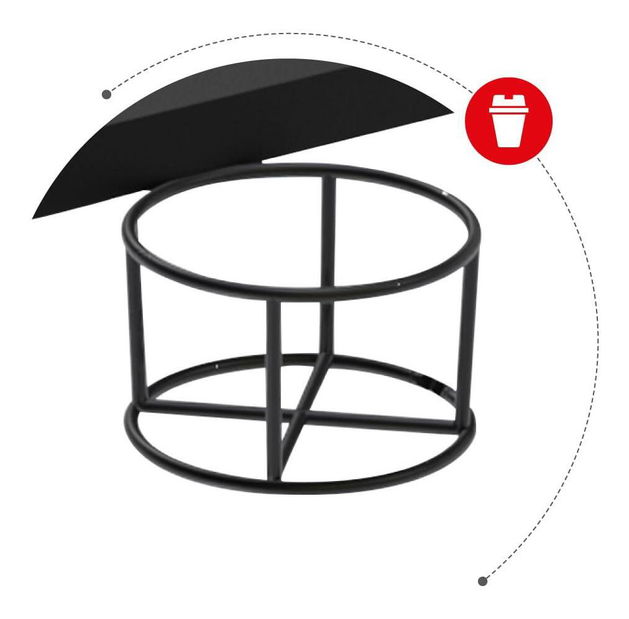 Kutni PC stolić Hyperion 6.3 (crna)