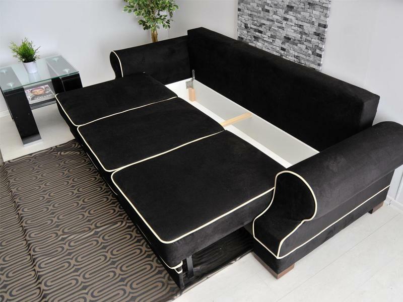 Canapea Canapea trei locuri Taskent (negru)