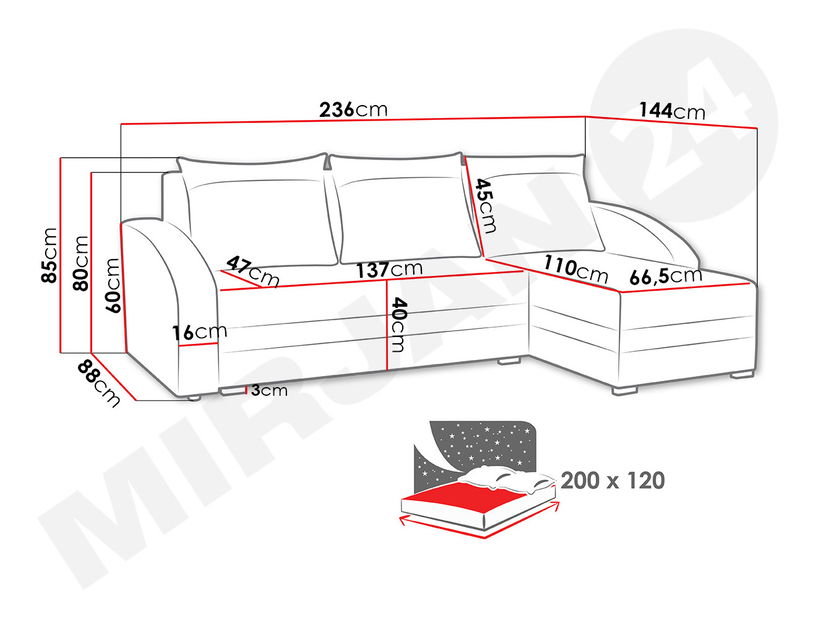 Sarokülőgarnitúra Bator (sárga) *Kiárusítás