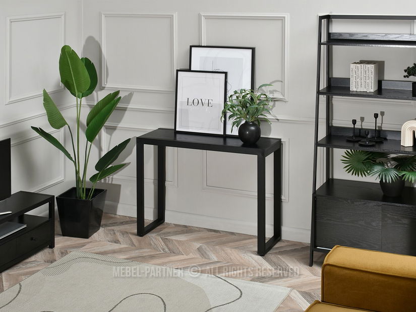 Konzolasztal Ines (fekete fa + fekete)