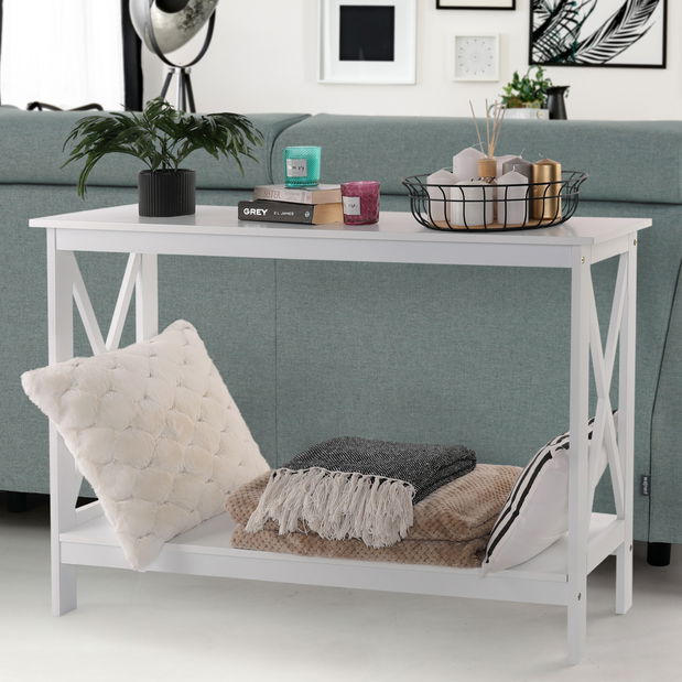 Konzolový stolík Agnes (biela)