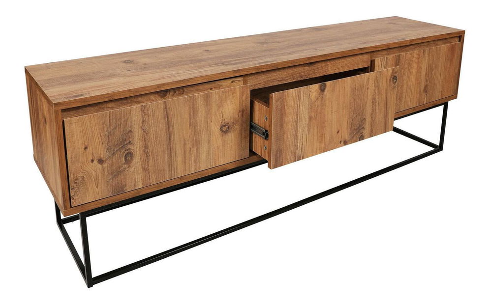 TV asztal/szekrény Lapin 140 (dió + fekete)