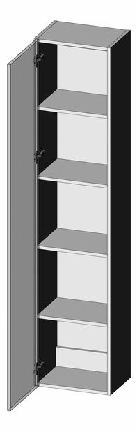 Dulap de perete Livo S 180 (Alb + Alb lucios)
