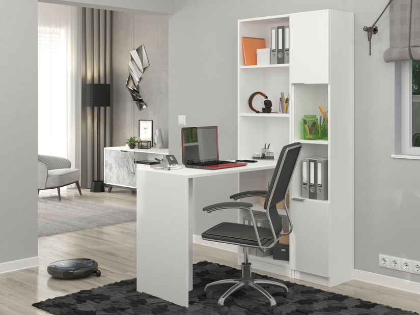 Masă PC de colț Pavlo II (Alb)