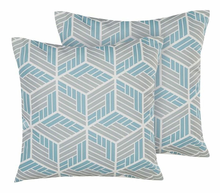 Set 2 buc. pernă de grădină VEGGA (gri + albastru)