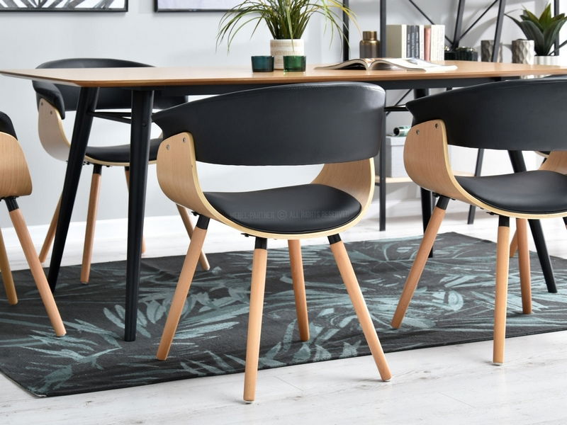 Stolička Enzo K (dub čierny + dub)