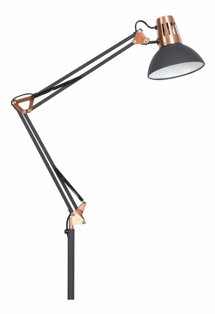 Stojanová lampa Gareth 4523 (matná čierna + medená)