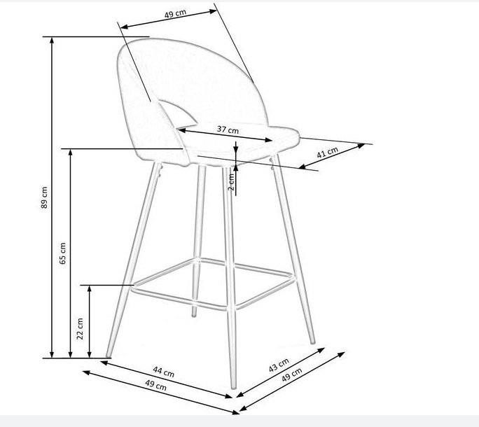 Scaun tip bar Anthony