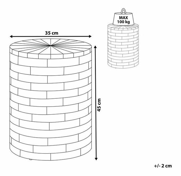 Măsuță Bery (maro deschis)