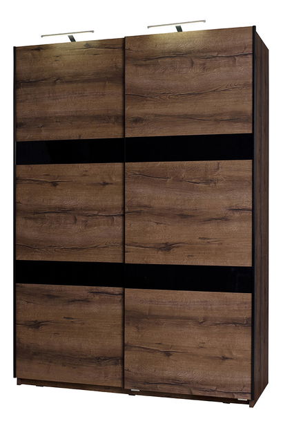 Šatníková skriňa Desayuno DSZ150 (dub monastery + lesk čierny)