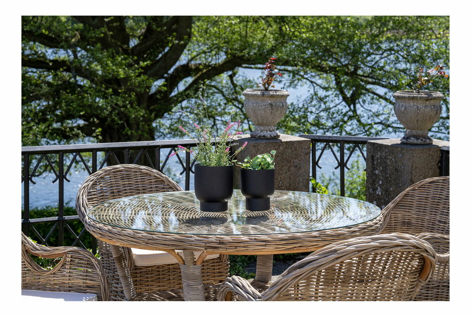 Záhradný stôl Liravena 2 (hnedá + sivá)