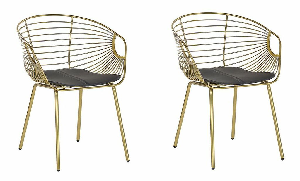Set 2 ks. jedálenských stoličiek HABIR (zlatá)