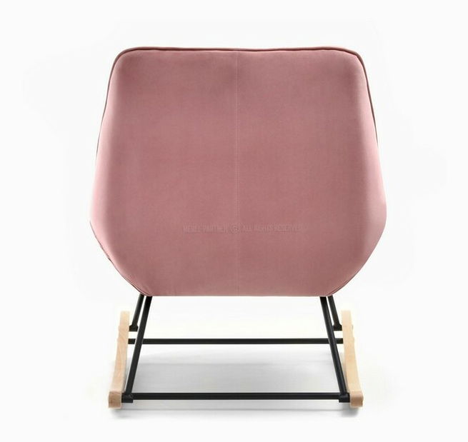 Kreslo Bertie (ružová + buk čierny)