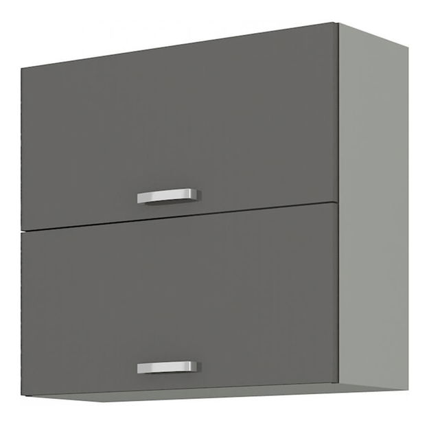Dulap superior de bucătărie Gonir 80 GU 72 2F (gri + gri)