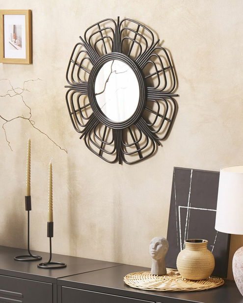 Nástenné zrkadlo Pasza (čierna)