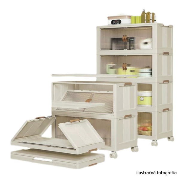 Ormarić Pillia 2 (bijela + smeđa)