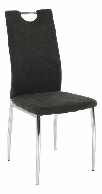 Scaun de sufragerie Odile new (gri maro + Crom)