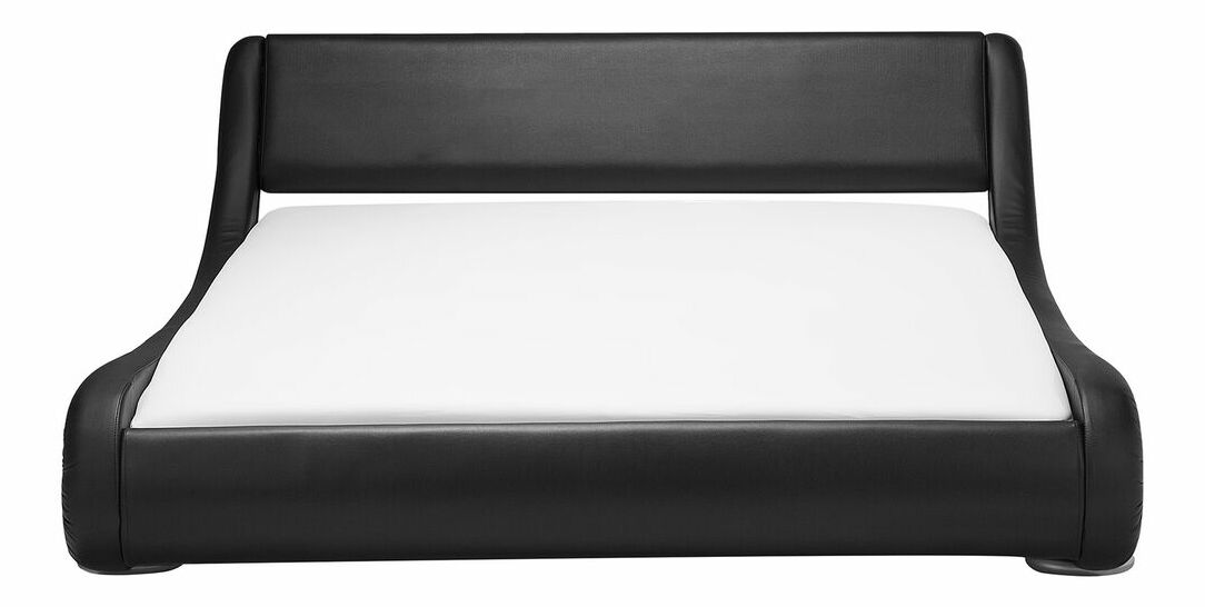 Bračni krevet 180 cm AVENUE (s podnicom) (crna mat)