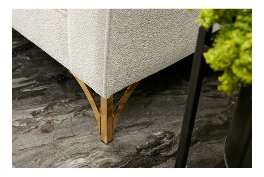 Kutna garnitura Brenen (L) (krem + zlatna)