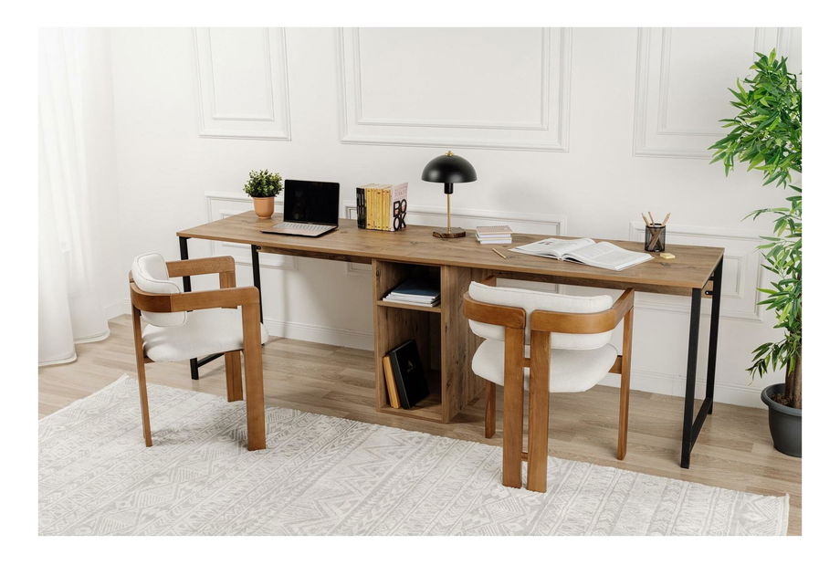 PC stolík Torpedo (borovica atlantická + čierna) 