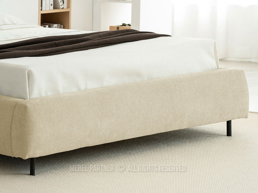 Pat matrimonial 160 cm Asesora 160 (bej + negru)