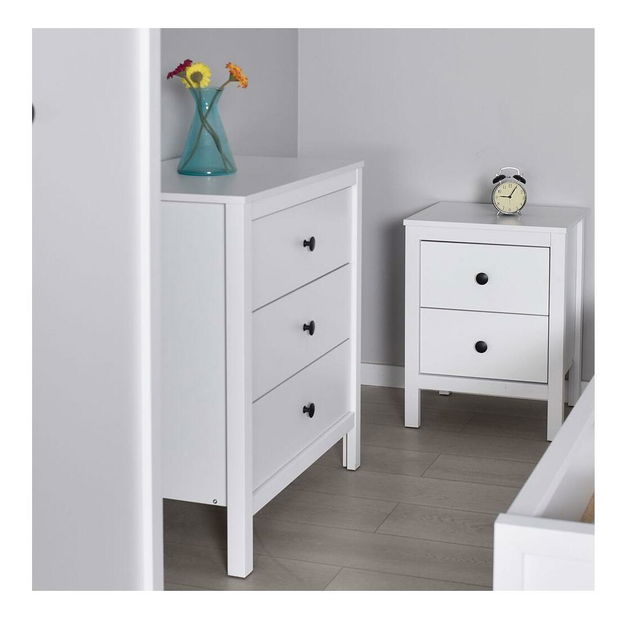 Éjjeliszekrény Kiran 3 (fehér)