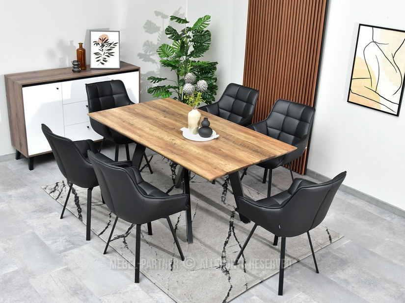 Stolička Aranbura (čierna + zlatá)