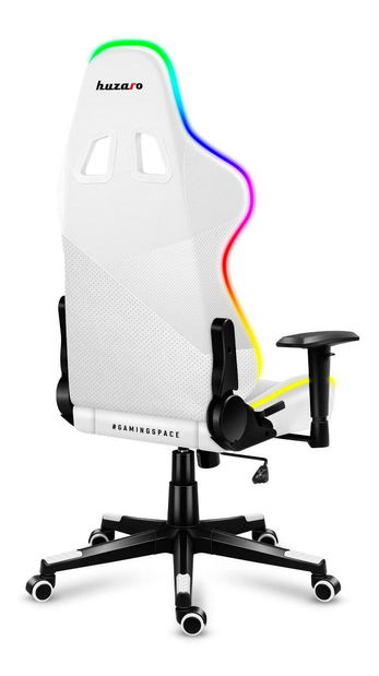 Fotoliu gaming Fusion 6.2 (alb + multicolor) (cu iluminat LED)