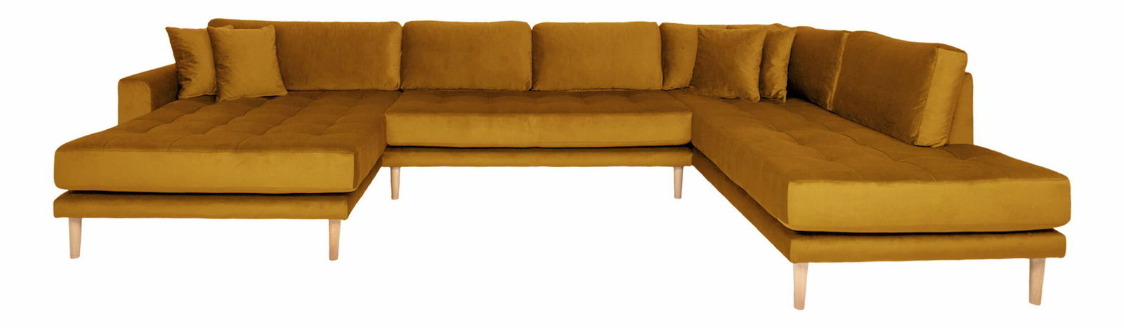 Sarokkanapé szett U alakú (B) Lvaveriaora U (mustár)