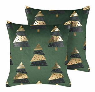 Set 2 buc perne decorative 45 x 45 cm Golddy (verde)